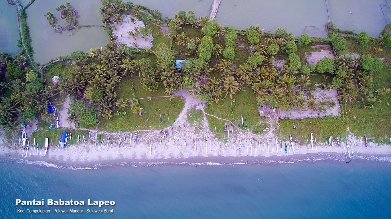 Lapeo Beach in Polewali Mandar Regency, West Sulawesi Province