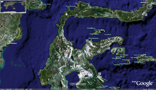 central sulawesi photo satellite