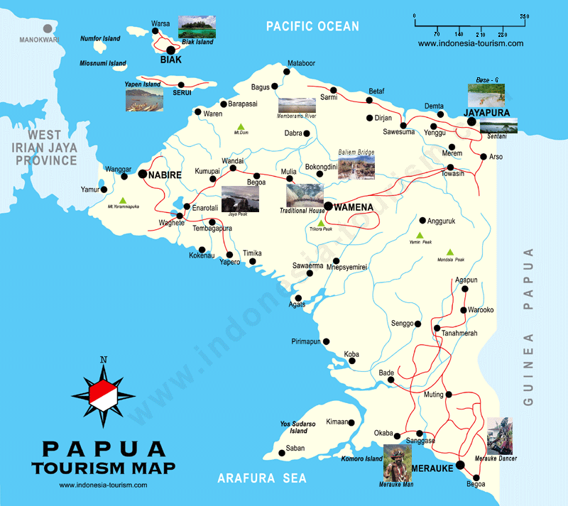 papua map - Irian Jaya