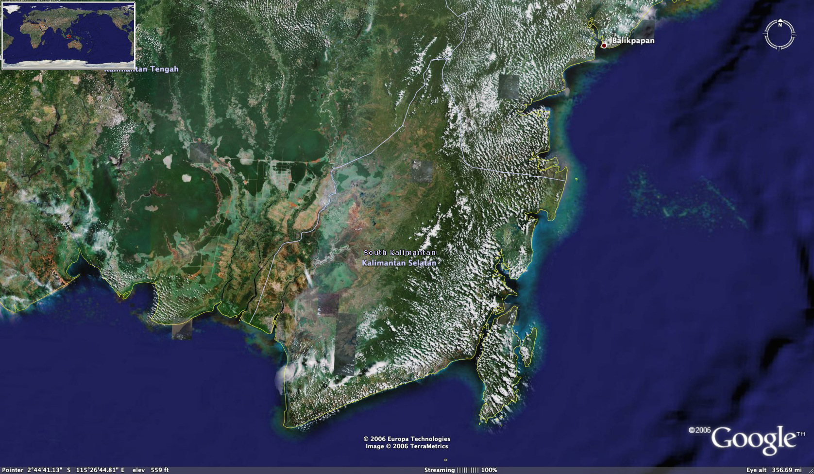 south borneo photo satellite