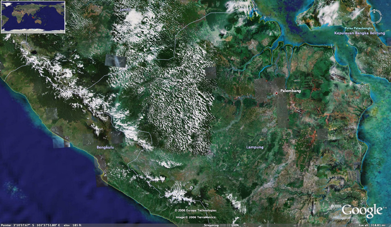 South Sumatra Photo Satellite