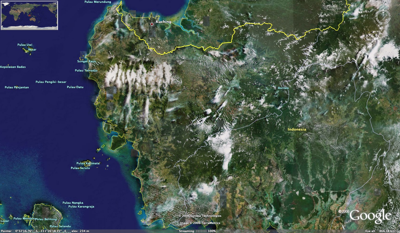 west borneo map