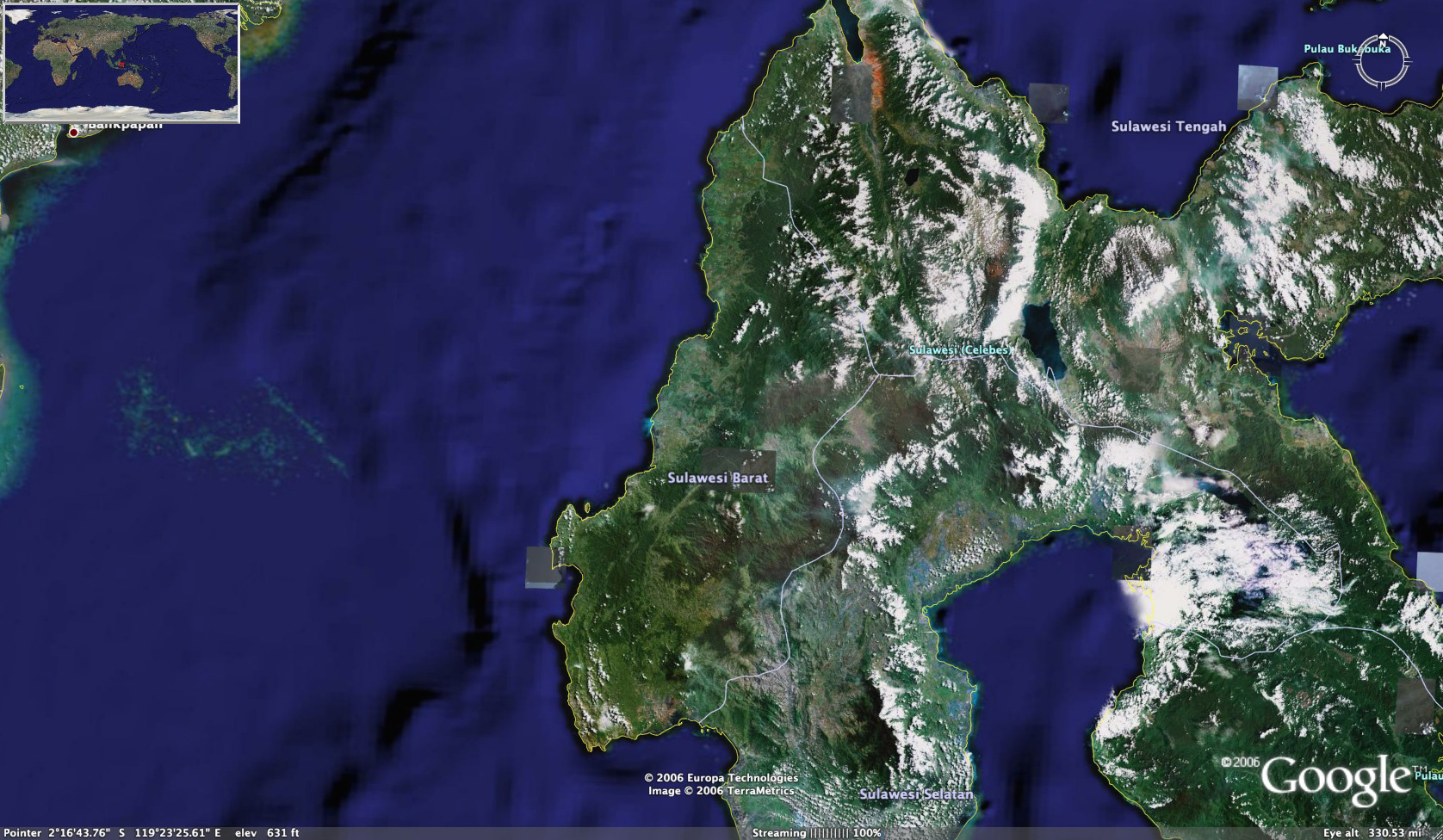 west sulawesi photo satellite