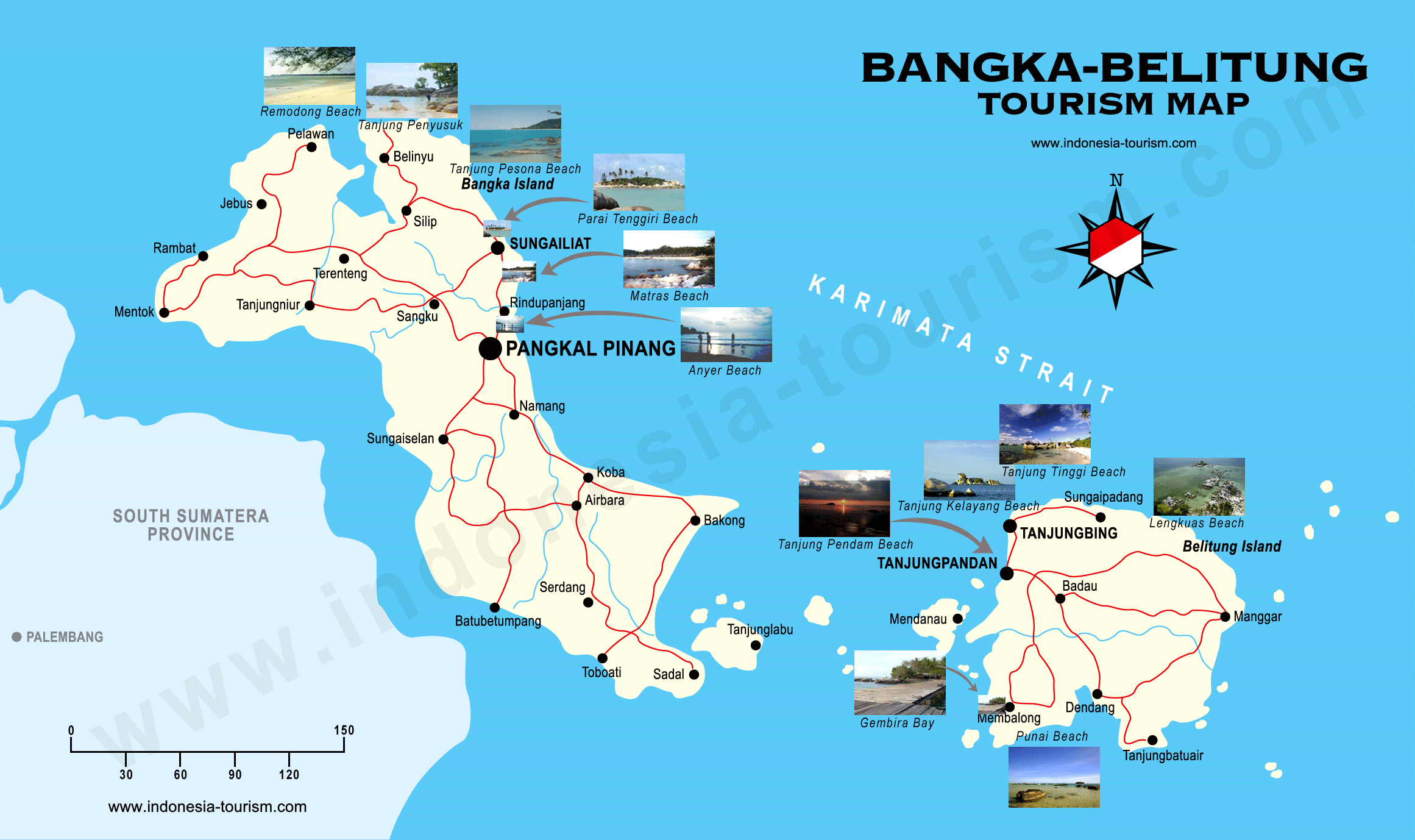 Bangka Belitung Map Peta Bangka Belitung 